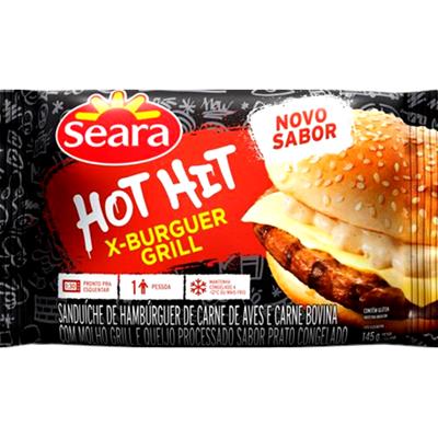 SANDUÍCHE HOT HIT SABOR X-BURGUER GRILL SEARA 145G