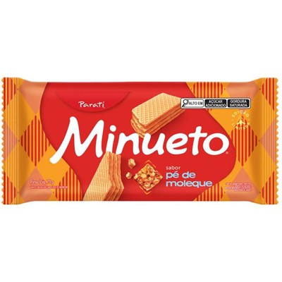 BISCOITO WAFER SABOR PÉ DE MOLEQUE PARATI 73G