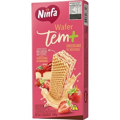BISCOITO WAFER SABOR CHEESECAKE NINFA 100G