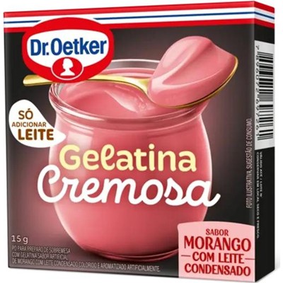 GELATINA MORANGO LEITE CONDENSADO DR. OETKER 15G