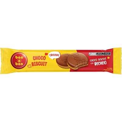 BISCOITO CHOCO BISCUIT ORIGINAL BON O BON 76G