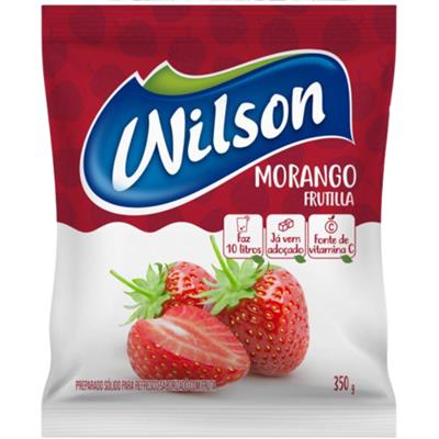 REFRESCO EM PÓ SABOR MORANGO WILSON 350G