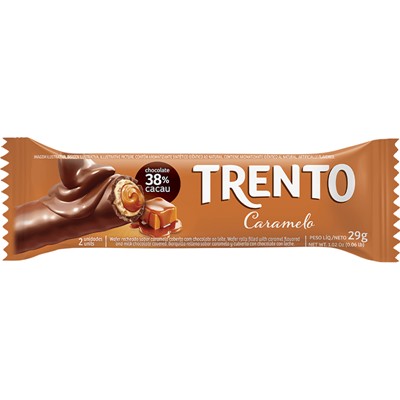 CHOCOLATE CARAMELO 38% DE CACAU TRENTO 29G