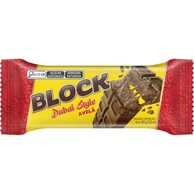 CHOCOLATE DUBAI STYLE AVELÃ BLOCK ARCOR 165G