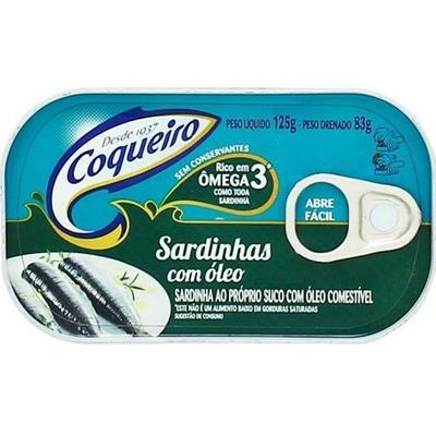 SARDINHA COM ÓLEO COMESTÍVEL COQUEIRO 125G