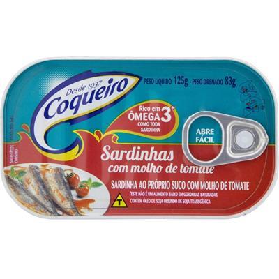 SARDINHA COM MOLHO DE TOMATE COQUEIRO 125G