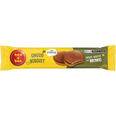 BISCOITO CHOCO BISCUIT PISTACHE BON O BON 76G
