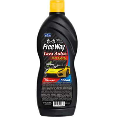 SHAMPOO FREE WAY LAVA AUTOS COM CERA 500ML