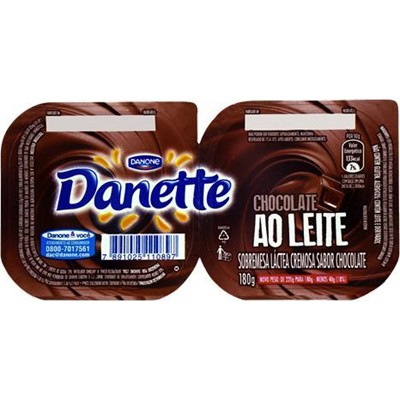 SOBREMESA DANETTE LÁCTEA CHOCOLATE AO LEITE 2UN