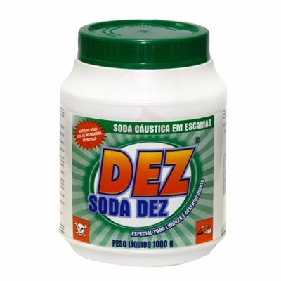 SODA CÁUSTICA EM ESCAMAS DEZ POTE 1KG 