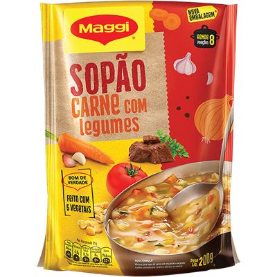 SOPÃO SABOR CARNE COM LEGUMES MAGGI 200G