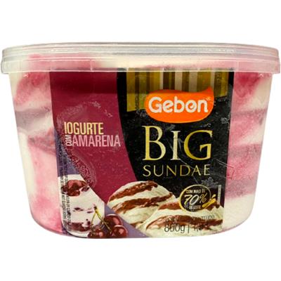 SORVETE BIG SUNDAE IOGURTE COM AMARENA GEBON 1,5L