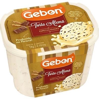 SORVETE ESPECIALIDADES SABOR TORTA ALEMÃ GEBON 2L