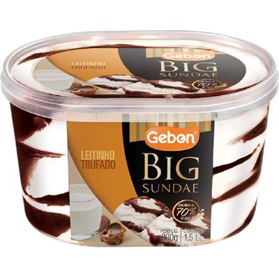 SORVETE BIG SUNDAE SABOR LEITINHO GEBON 800G