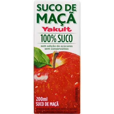 SUCO DE MAÇÃ SEM AÇÚCAR YAKULT 200ML