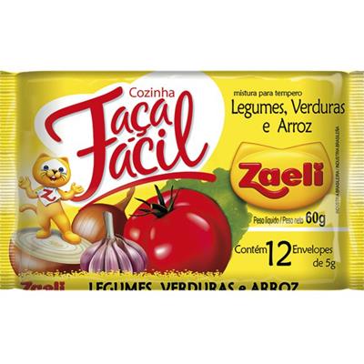 TEMPERO FAÇA FÁCIL LEGUMES E VERDURAS ZAELI 60G