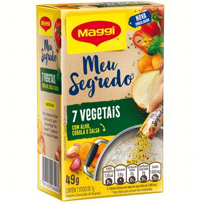 TEMPERO GRANULADO 7 VEGETAIS MEU SEGREDO MAGGI 49G