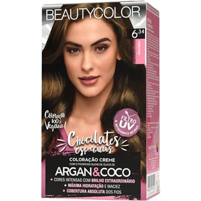 KIT COLORAÇÃO CHOCOLATE 6.34 BEAUTYCOLOR