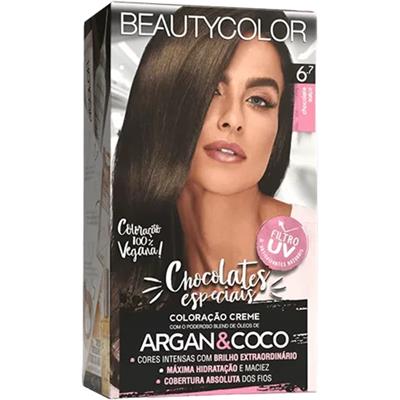 TINTA PARA CABELO CHOCOLATE SUÍÇO 6.7 BEAUTYCOLOR