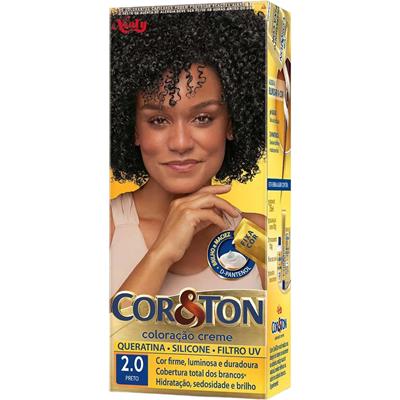 KIT COLORAÇÃO CREME PRETO 2.0 COR&TON