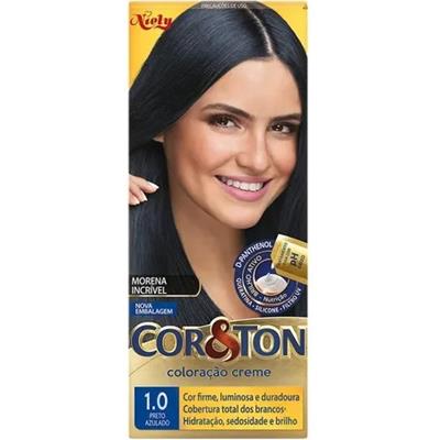 KIT COLORAÇÃO 1.0 PRETO AZULADO COR&TON NIELY
