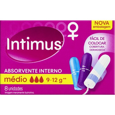 ABSORVENTE INTERNO INTIMUS MÉDIO 8UN