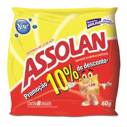ESPONJA AÇO ASSOLAN 8UN 10% DESCONTO
