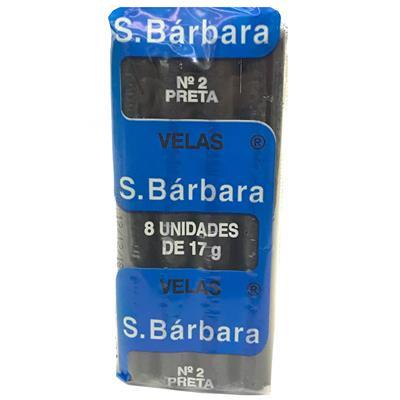VELAS SANTA BÁRBARA PRETA N.2 8UN 