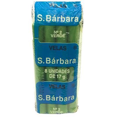 VELAS SANTA BÁRBARA VERDE N.2 8UN
