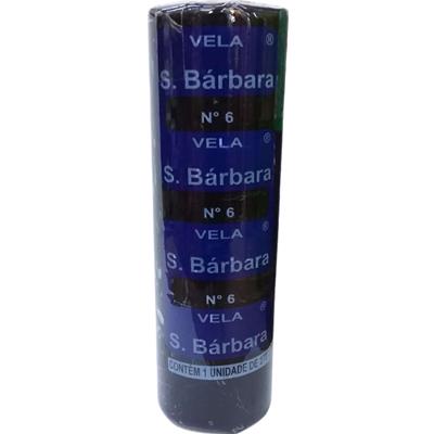 VELA PRETA N°6 SANTA BÁRBARA 270G 1UN