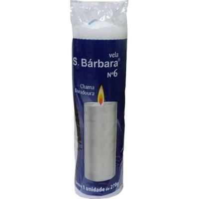 VELA BRANCA N°6 SANTA BÁRBARA 270G 1UN
