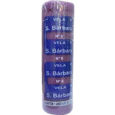 VELA ROXA N°6 SANTA BÁRBARA 270G 1UN