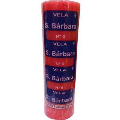 VELA VERMELHA N°6 SANTA BÁRBARA 270G 1UN