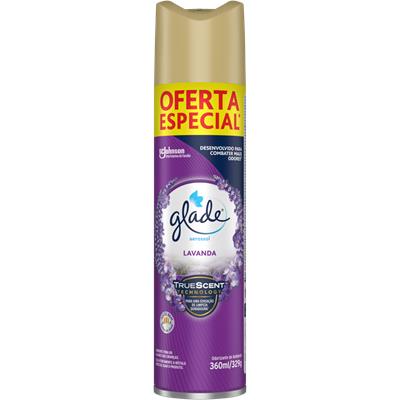 ODORIZADOR AMBIENTE AEROSSOL LAVANDA GLADE 360ML