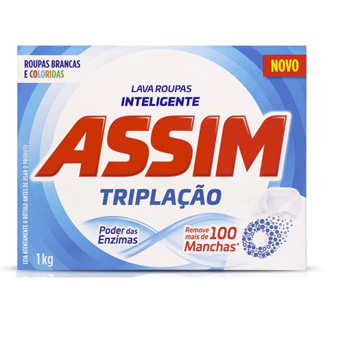 LAVA ROUPAS ASSIM TRIPLAÇÃO 1KG 