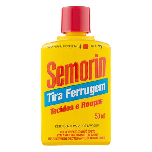 TIRA FERRUGEM TECIDOS E ROUPAS SEMORIN FRASCO 50ML