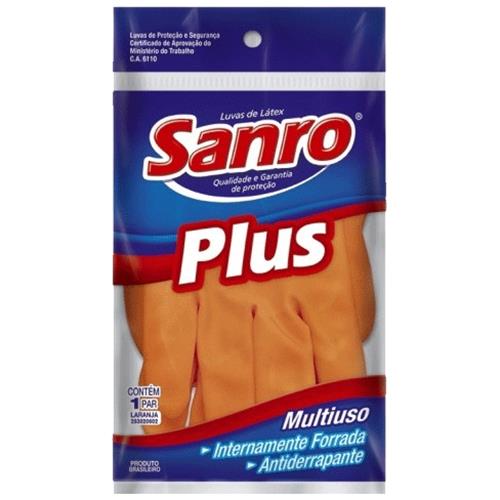 LUVAS LATEX SANRO PLUS TAMANHO G 1UN
