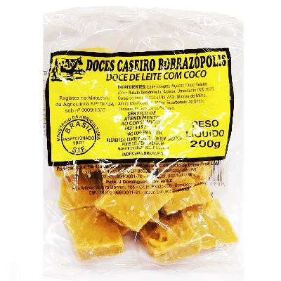 DOCE LEITE COM COCO CASEIRO BORRAZÓPOLIS 200G