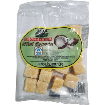 DOCE CASEIRO MINI COCADA DOCES BORRAZÓPOLIS 160G