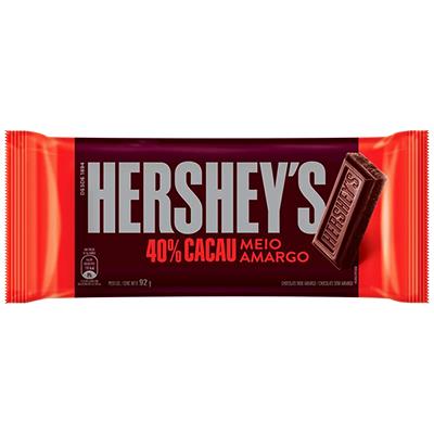 CHOCOLATE MEIO AMARGO 40% CACAU HERSHEY'S 92G