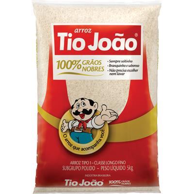 ARROZ TIPO 1 100% GRÃOS NOBRES TIO JOÃO 5KG