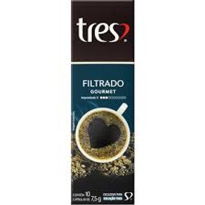 CAFÉ EM CÁPSULA FILTRADO GOURMET TRES 75G 10UN