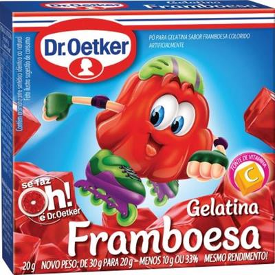 GELATINA EM PÓ SABOR FRAMBOESA DR.OETKER 20G