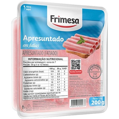 APRESUNTADO FATIADO FRIMESA 200G