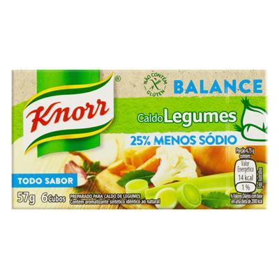 CALDO EM TABLETE LEGUMES KNORR BALANCE 57G 6UN