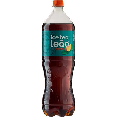 CHÁ PRETO COM SUCO DE PÊSSEGO ICE TEA LEÃO 1,5L