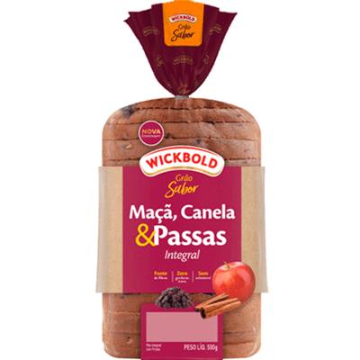 PÃO INTEGRAL MAÇÃ, CANELA E PASSAS WICKBOLD 500G