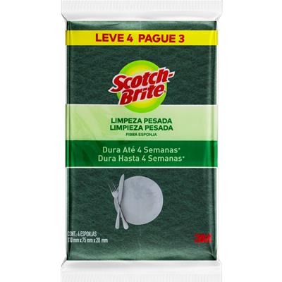 ESPONJA DE LIMPEZA PESADA SCOTCH-BRITE 4UN