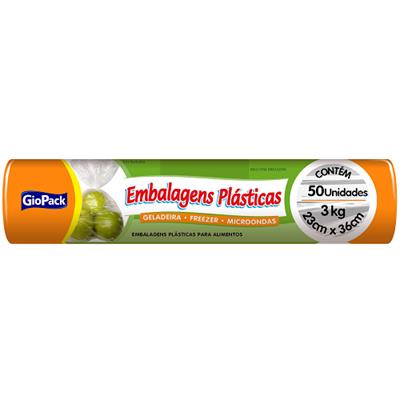 EMBALAGENS PLÁSTICAS GIOPACK 3KG 50UN