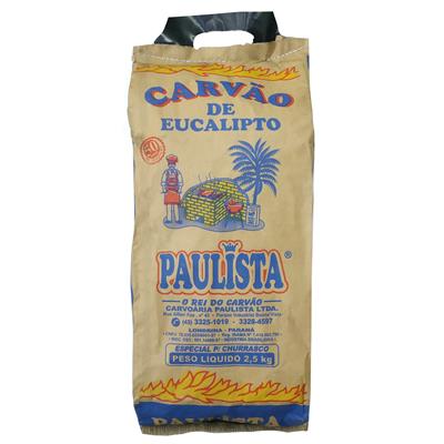 CARVÃO DE EUCALIPTO PAULISTA 2,5 KG
